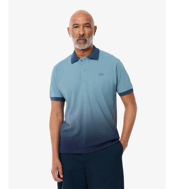 LACOSTE「L.12.12グラデーション 半袖ポロシャツ」|ポロシャツ|ダークブルー