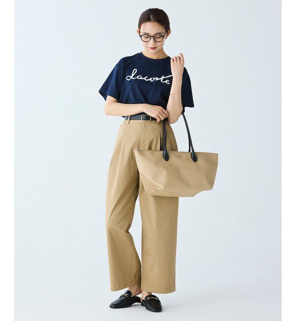 LACOSTE「ダブルタックワイドスラックス」|チノ|