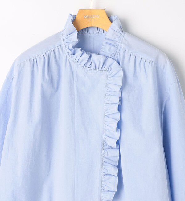 NOLLEY'S sophi「ウォッシャブルORGANICコットンフリルシャツブラウス」|シャツ・ブラウス|