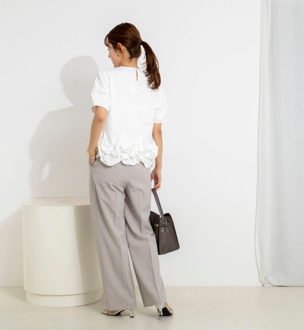 NOLLEY'S「ウォッシャブル裾フリルカットプルオーバー」|Tシャツ・カットソー|