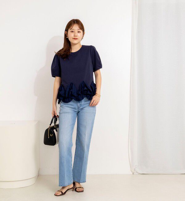 NOLLEY'S「ウォッシャブル裾フリルカットプルオーバー」|Tシャツ・カットソー|