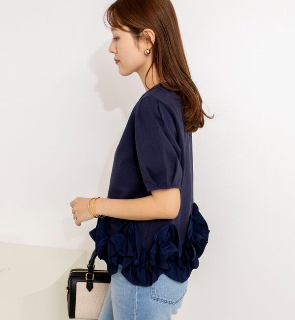 NOLLEY'S「ウォッシャブル裾フリルカットプルオーバー」|Tシャツ・カットソー|