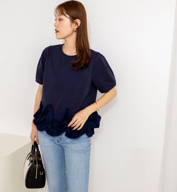 NOLLEY'S「ウォッシャブル裾フリルカットプルオーバー」|Tシャツ・カットソー|