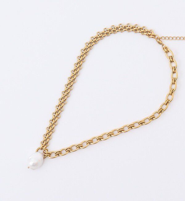 NOLLEY'S「【MERAKI/ メラキ】Style Mix White Pearl淡水パール&times;チェーンネックレス」|ネックレス|