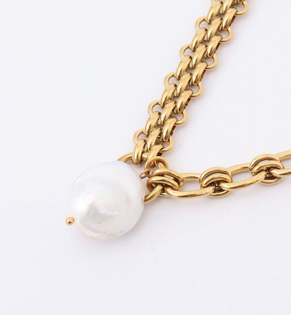 NOLLEY'S「【MERAKI/ メラキ】Style Mix White Pearl淡水パール&times;チェーンネックレス」|ネックレス|