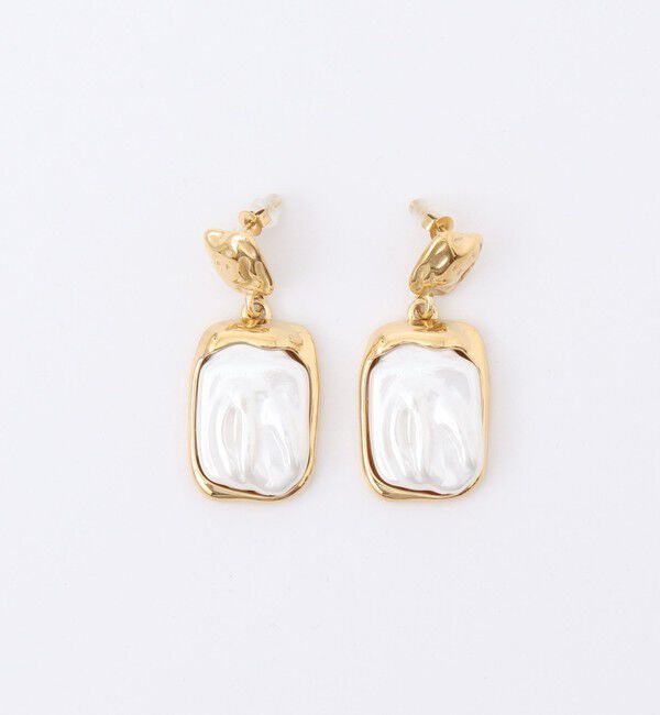 NOLLEY'S「【MERAKI/ メラキ】Square Pearl Pierceスクエアパールピアス」|ピアス|