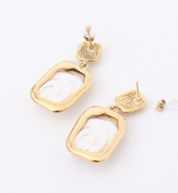 NOLLEY'S「【MERAKI/ メラキ】Square Pearl Pierceスクエアパールピアス」|ピアス|