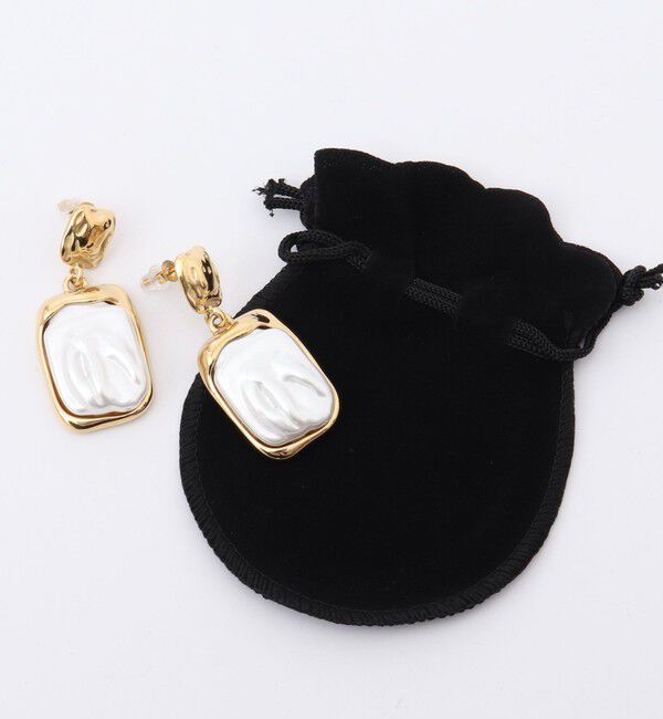 NOLLEY'S「【MERAKI/ メラキ】Square Pearl Pierceスクエアパールピアス」|ピアス|