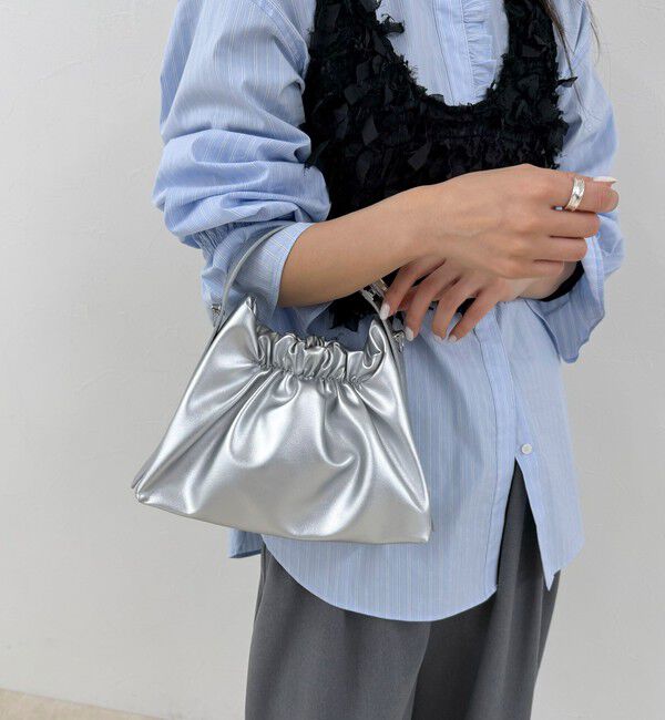 fredy emue「ギャザー三角ワンハンドルバッグ」|ショルダー・メッセンジャー|