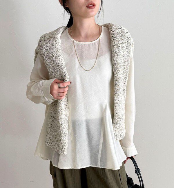 fredy emue「ペプラムシアーボリュームブラウス」|シャツ・ブラウス|