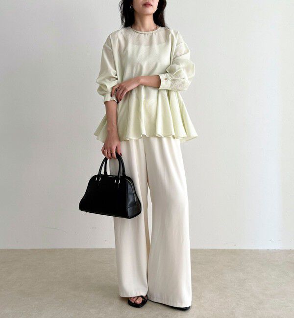 fredy emue「ペプラムシアーボリュームブラウス」|シャツ・ブラウス|