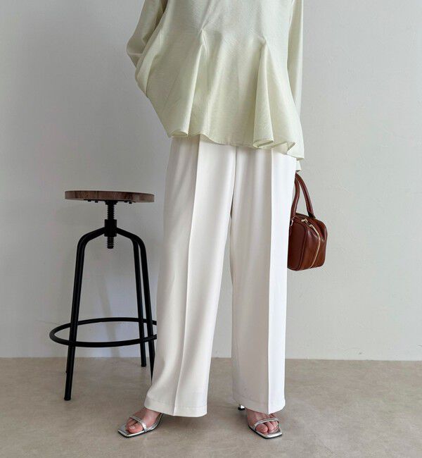 fredy emue「【オン・オフ対応/高身長サイズあり】とろみツイルタックスラックス」|スラックス|