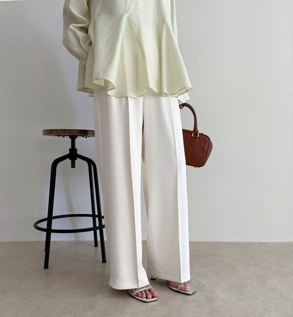 fredy emue「【オン・オフ対応/高身長サイズあり】とろみツイルタックスラックス」|スラックス|