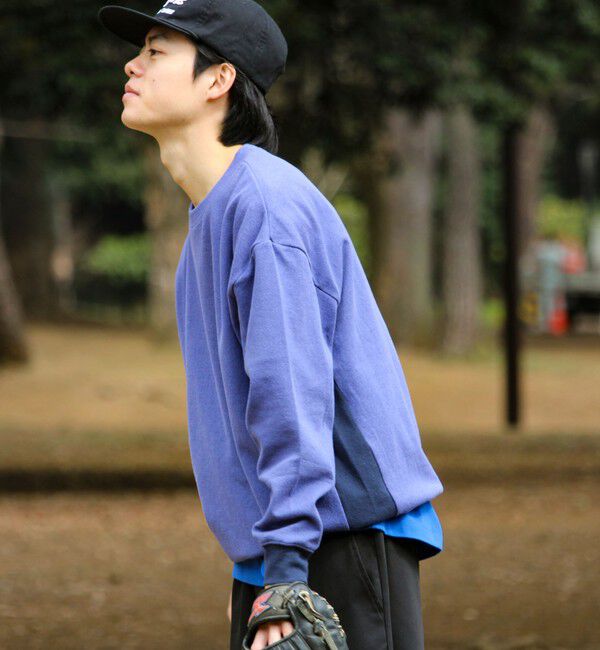 GLOSTER「【一枚でサマになる】ブークレ配色ラインプルオーバー」|Tシャツ・カットソー|