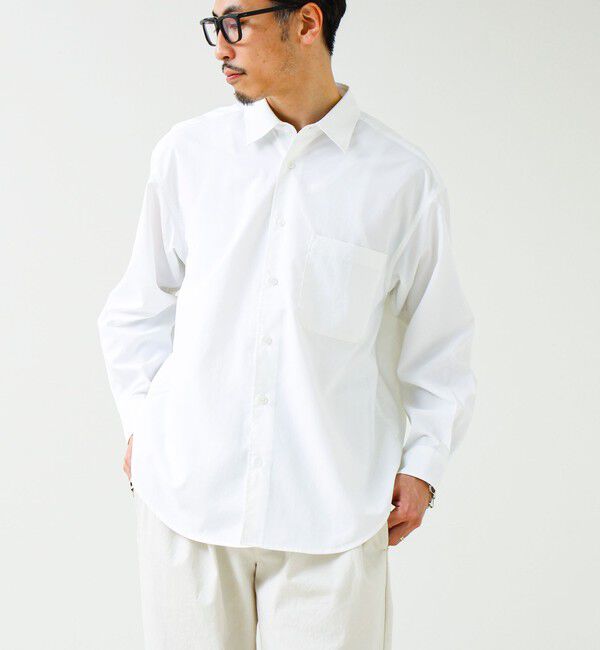 GLOSTER「【ニューベーシック】ワッシャーポプリンシャツ ロングスリーブ」|シャツ・ブラウス|