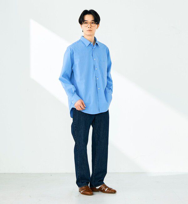 GLOSTER「【ニューベーシック】ワッシャーポプリンシャツ ロングスリーブ」|シャツ・ブラウス|