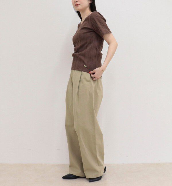 fredy emue「ランダムテレコ5分袖Tシャツ」|Tシャツ・カットソー|