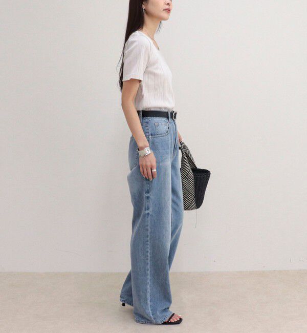 fredy emue「ランダムテレコ5分袖Tシャツ」|Tシャツ・カットソー|