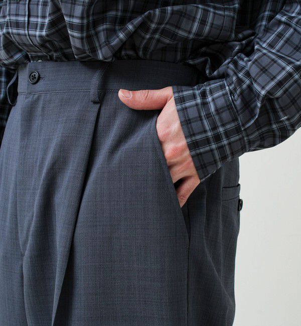 GLOSTER「【セットアップ着用可能】ドライポリワイドパンツ」|チノ|