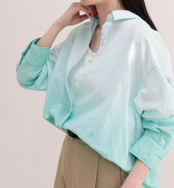 fredy emue「グラデーションリネンシャツ」|シャツ・ブラウス|ミント