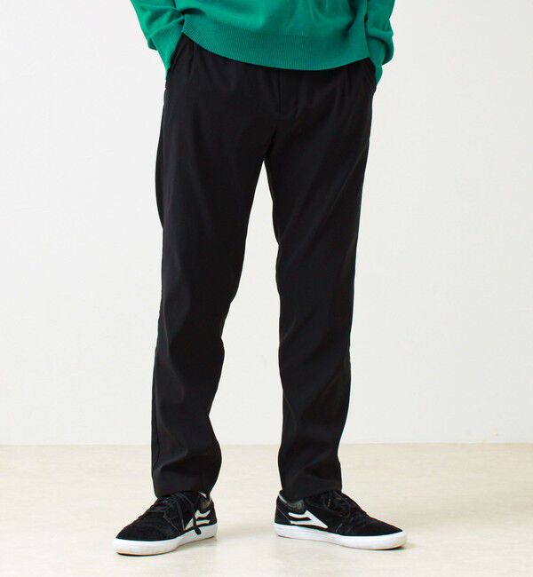 GLOSTER「【快適ストレッチ】Relaxイージーパンツ」|チノ|ブラック
