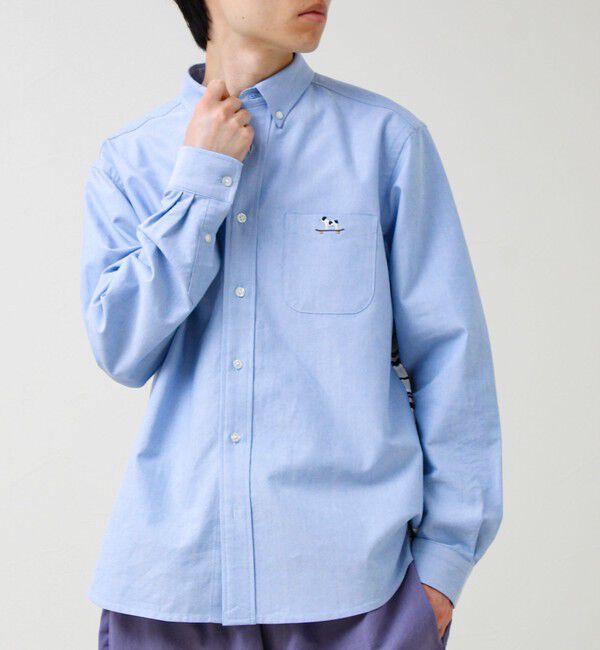 GLOSTER「【フレブル刺繍】ボタンダウン コンビシャツ」|シャツ・ブラウス|