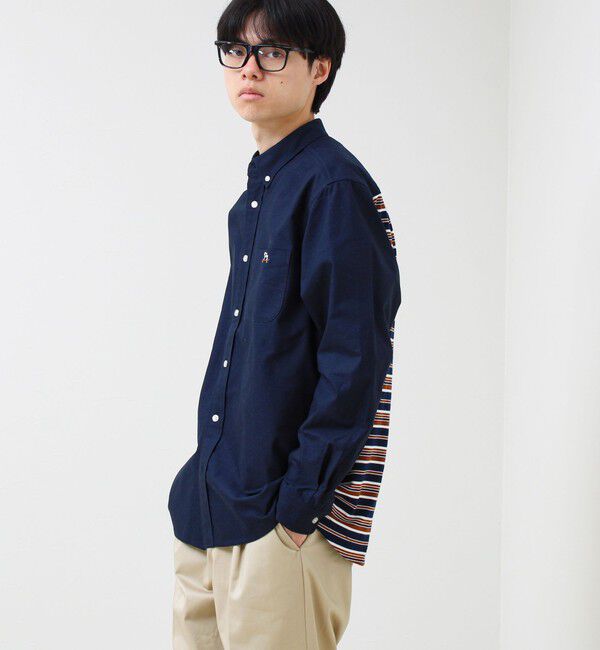 GLOSTER「【フレブル刺繍】ボタンダウン コンビシャツ」|シャツ・ブラウス|