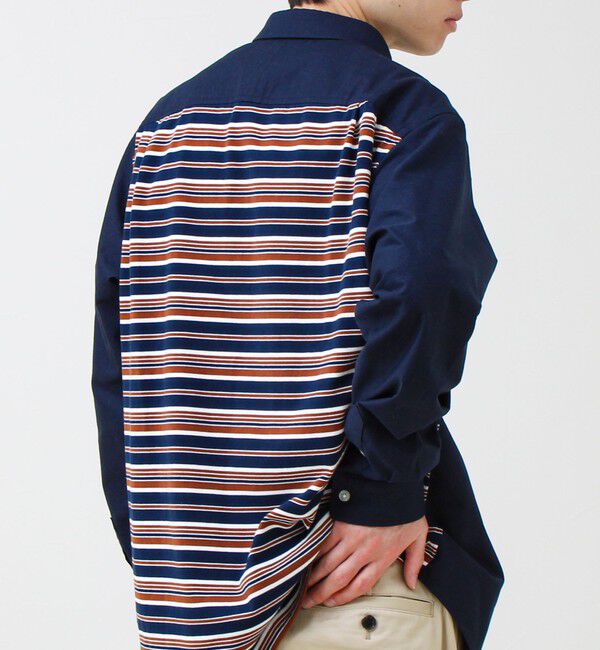 GLOSTER「【フレブル刺繍】ボタンダウン コンビシャツ」|シャツ・ブラウス|