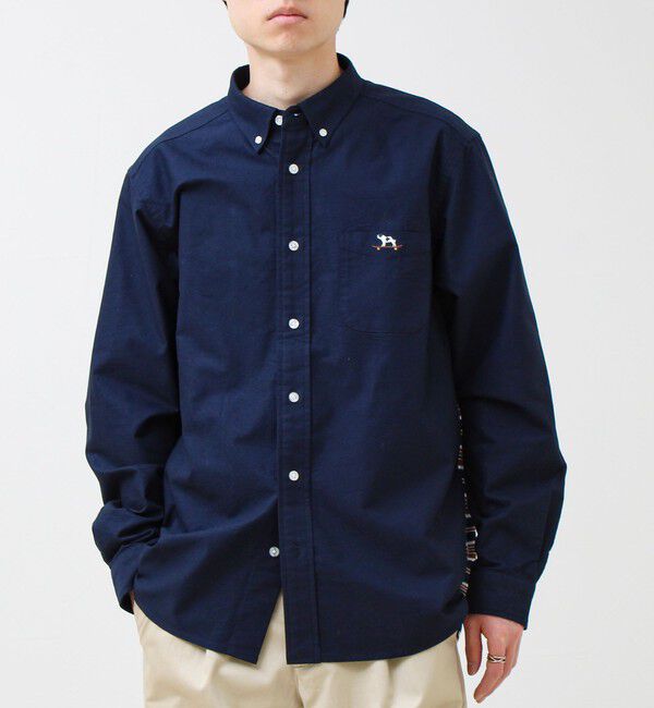 GLOSTER「【フレブル刺繍】ボタンダウン コンビシャツ」|シャツ・ブラウス|