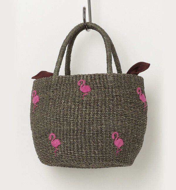 fredy emue「【BAGMATI/バグマティ】モチーフ刺繍ラウンドアバカバッグ」|かごバッグ|