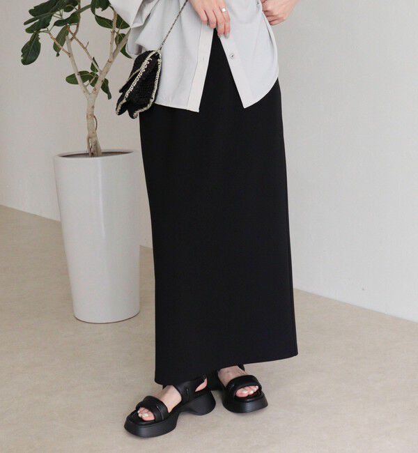 fredy emue「カットジョーゼットインゴムタイトスカート」|スカート|ブラック