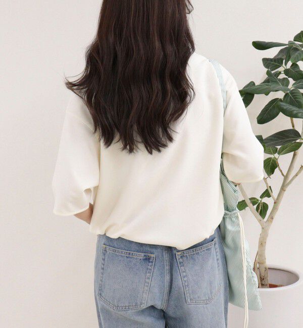 fredy emue「カットジョーゼット5分袖プルオーバー」|Tシャツ・カットソー|