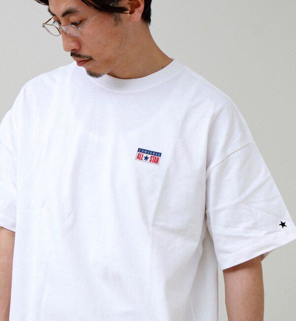 GLOSTER「【CONVERSE】プレートロゴ 半袖Tシャツ」|Tシャツ・カットソー|ホワイト