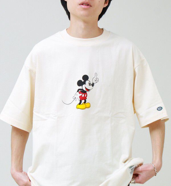 GLOSTER「【DISCUS】Disney ミッキープリントTシャツ」|Tシャツ・カットソー|