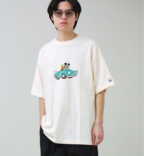 GLOSTER「【DISCUS】Disney ミッキープリントTシャツ」|Tシャツ・カットソー|