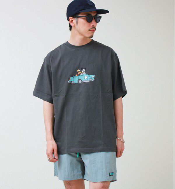GLOSTER「【DISCUS】Disney ミッキープリントTシャツ」|Tシャツ・カットソー|