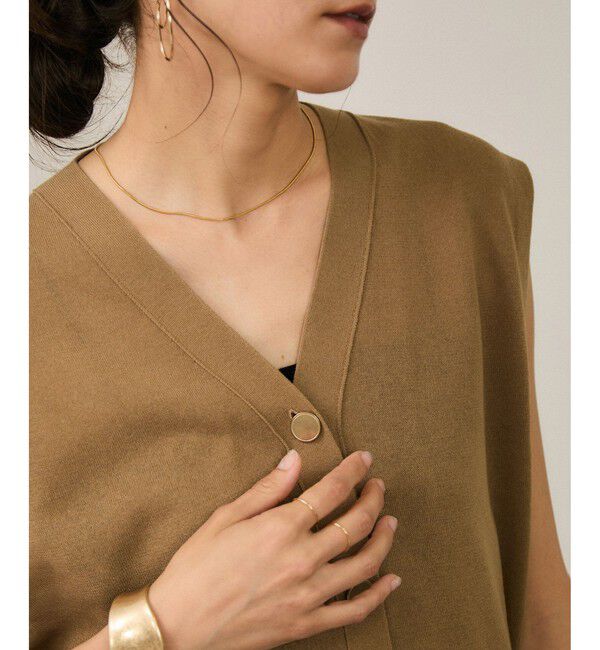 SALON adam et rope'「【WEB限定】ドライタッチメタルボタンニットジレ / ベスト［洗える］」|ベスト・ジレ|