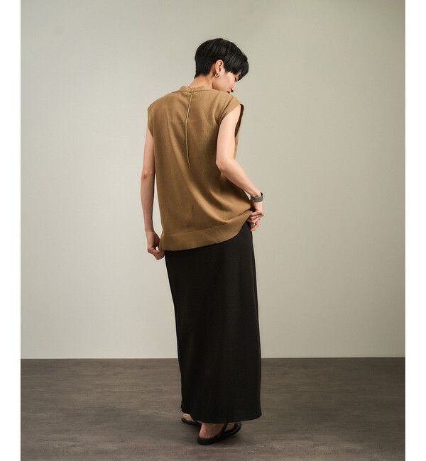 SALON adam et rope'「【WEB限定】ドライタッチメタルボタンニットジレ / ベスト［洗える］」|ベスト・ジレ|