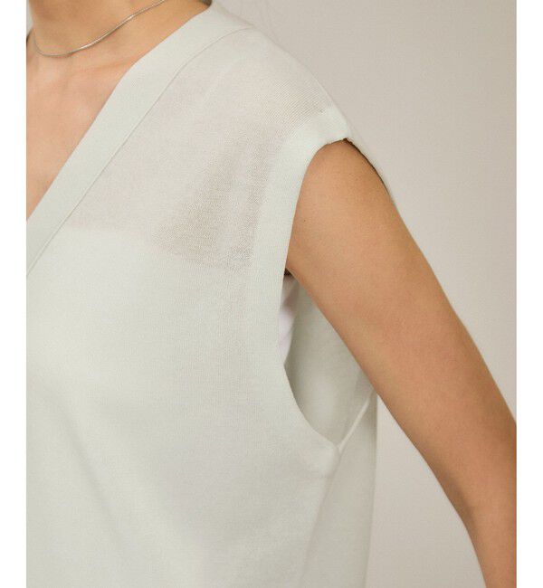 SALON adam et rope'「【WEB限定】ドライタッチメタルボタンニットジレ / ベスト［洗える］」|ベスト・ジレ|