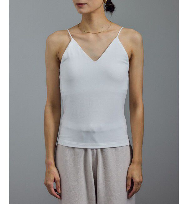 SALON adam et rope'「ベア天カップ付きVネックキャミソール［UVケア・接触冷感］」|キャミソール|