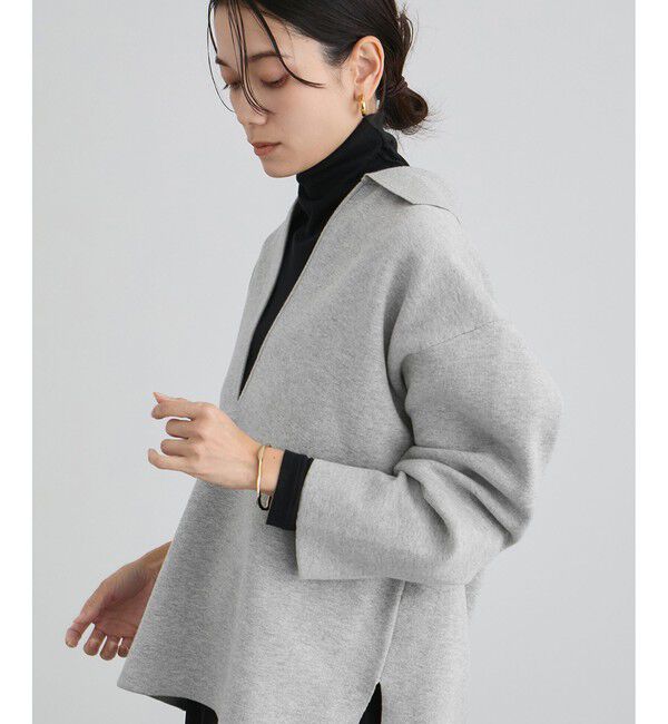 SALON adam et rope'「【WEB限定】スキッパーニットプルオーバー」|ニット・セーター|グレー(07)