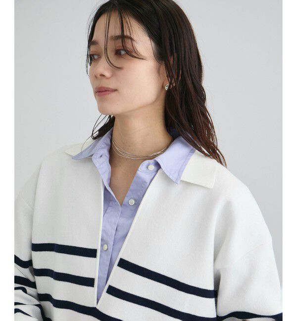 SALON adam et rope'「【WEB限定】スキッパーニットプルオーバー」|ニット・セーター|