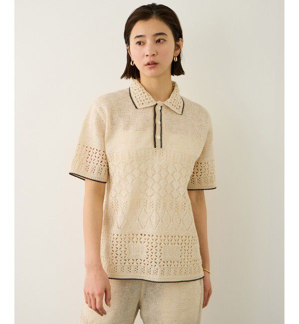 ROPE「【COOHEM(コーヘン)】SUKASHI EMBOSSED KNIT/イージーケア・セットアップ対応」|ニット・セーター|