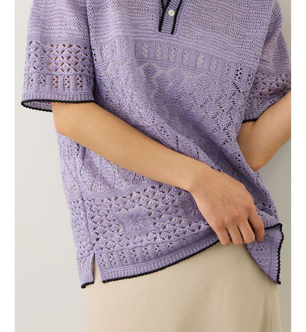 ROPE「【COOHEM(コーヘン)】SUKASHI EMBOSSED KNIT/イージーケア・セットアップ対応」|ニット・セーター|