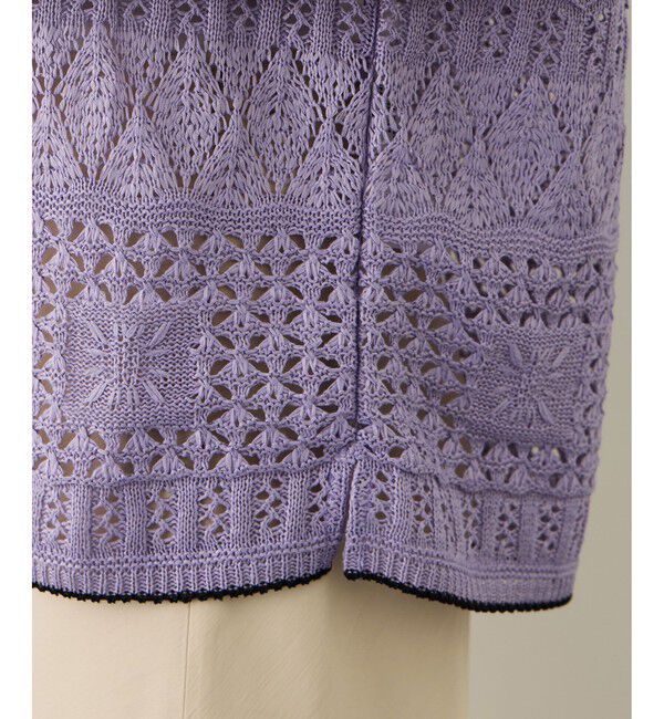 ROPE「【COOHEM(コーヘン)】SUKASHI EMBOSSED KNIT/イージーケア・セットアップ対応」|ニット・セーター|