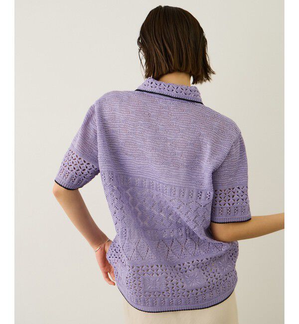 ROPE「【COOHEM(コーヘン)】SUKASHI EMBOSSED KNIT/イージーケア・セットアップ対応」|ニット・セーター|