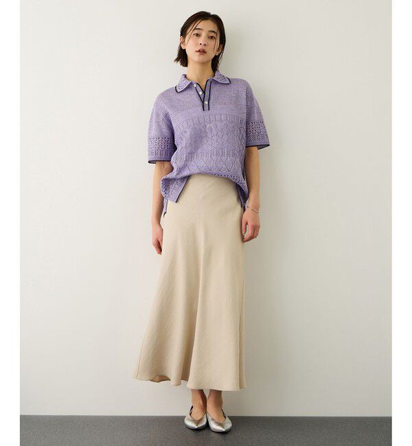 ROPE「【COOHEM(コーヘン)】SUKASHI EMBOSSED KNIT/イージーケア・セットアップ対応」|ニット・セーター|