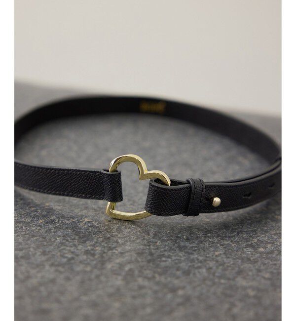 ROPE「ハートモチーフ 細ベルト」|ベルト|ブラック(01)