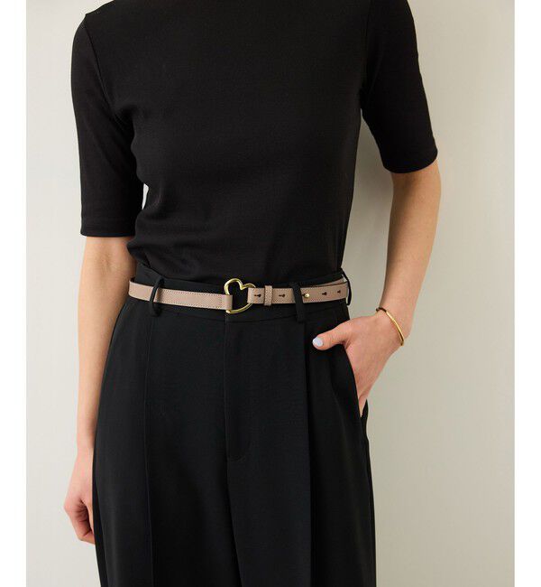 ROPE「ハートモチーフ 細ベルト」|ベルト|グレー(07)