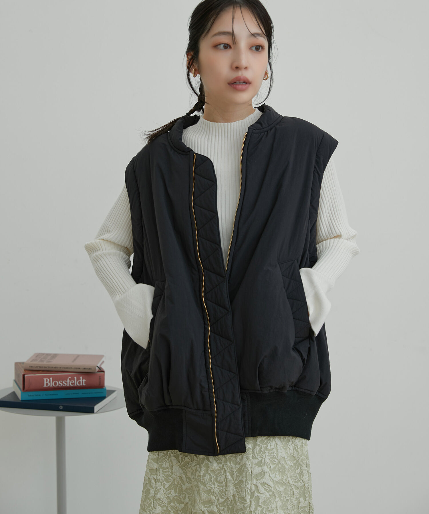 VIS「【2WAY】袖取り外しボリュームブルゾン」|ブルゾン・スタジャン|